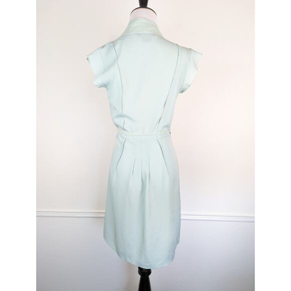 Guess by Marciano Wrap Dress Pleated Silk Coquette Summer Mint Green Size XS - Picture 5 of 14